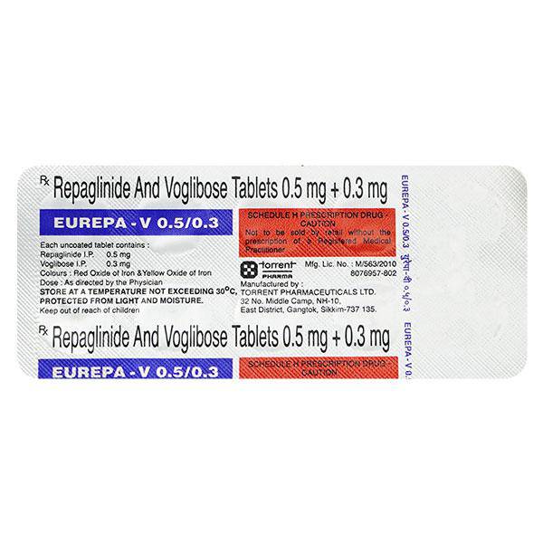 EUREPA V 0.5/0.3mg Tablet 10's - ANJANI MEDICAL