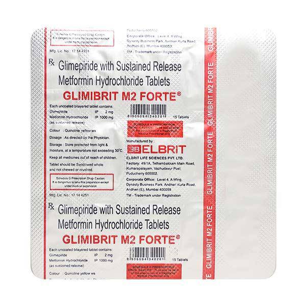 GLIMIBRIT M2 FORTE Tablet 15's - ANJANI MEDICAL