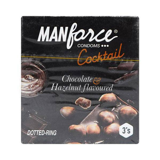 Manforce Cocktail Condoms - Chocolate & Hazelnut Flavoured 3's - ANJANI MEDICAL