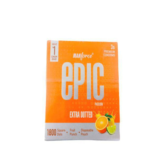 Manforce Epic Passion Extra Dotted Condoms - Fruit Punch 3's - ANJANI MEDICAL