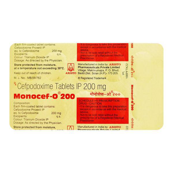 Monocef O 200mg Tablet 10'S - ANJANI MEDICAL