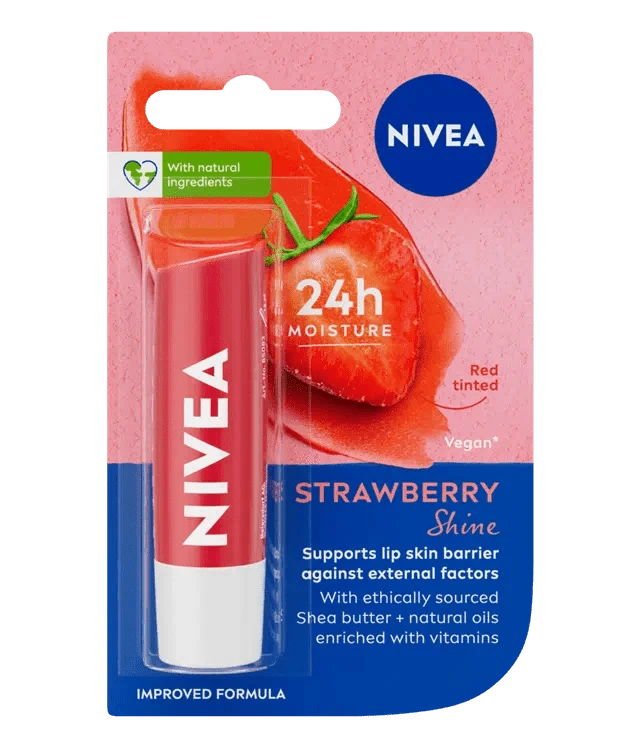 NIVEA Strawberry Shine Lip Balm 4.80 g - ANJANI MEDICAL