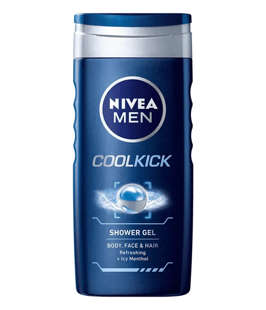 NIVEA Men Cool Kick Shower Gel     250ml - ANJANI MEDICAL