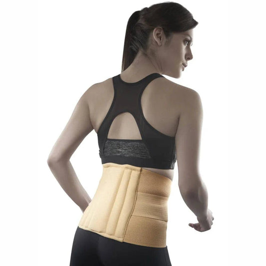 Sacro Lumbar Belt 12" Back Double Strap | Supports the Lower back | Corrects Posture & Relieves Back Pain (Beige) - ANJANI MEDICAL