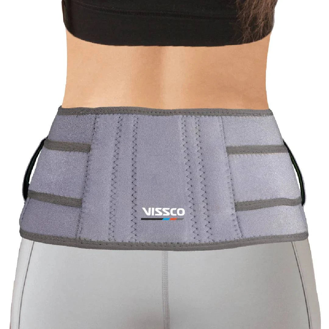 Neoprene Back Support Belt 6" | Supports the Lumbar Spine | Corrects Posture & Relieves Back Pain (Grey) - ANJANI MEDICAL